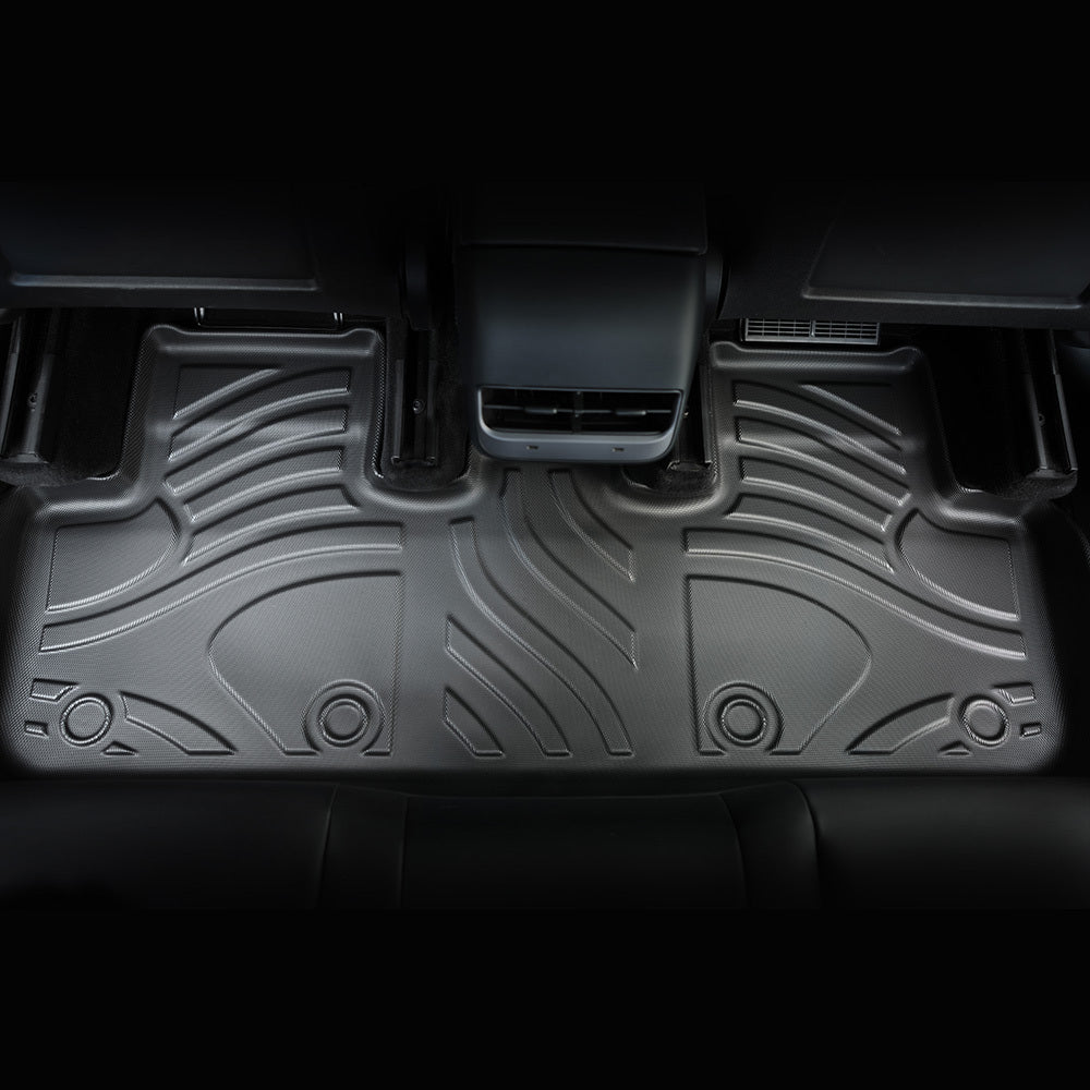 MKR All-Weather TPE Floor Mats For Tesla Model Y 2021-2022 - Waterproof, Anti-Slip, Full Coverage Car Floor Liners 6 PCS Set