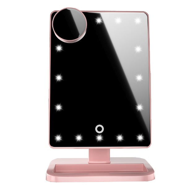 Touch Screen Mirror With 20 LED Light Bluetooth Music Speaker 10X Magnifying Mirrors Lights