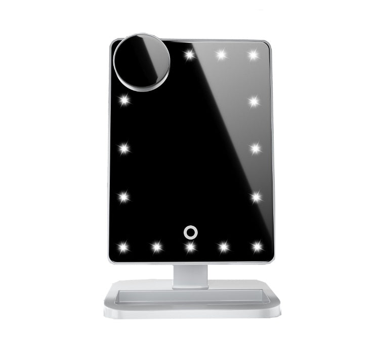 Touch Screen Mirror With 20 LED Light Bluetooth Music Speaker 10X Magnifying Mirrors Lights
