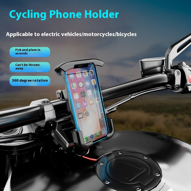 Motorcycle Mobile Phone Holder Car Rearview Mirror Bracket Riding