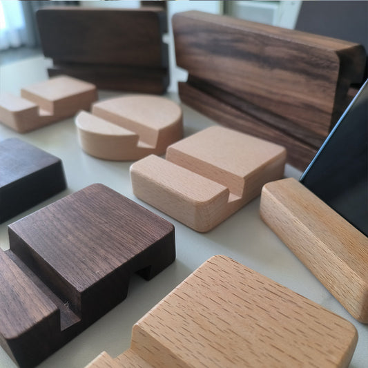 New Simple Universal Portable Solid Wood Cell Phone Racks