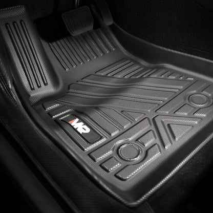 All-Weather TPE Floor Mats For Tesla Model Y 2021-2022 Model 3 2023-2025 - Waterproof, Anti-Slip, Full Coverage Car Floor Liners 6 PCS Set