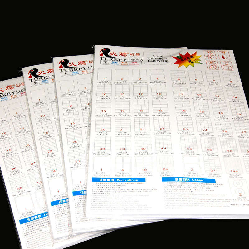 Self-adhesive label printing paper