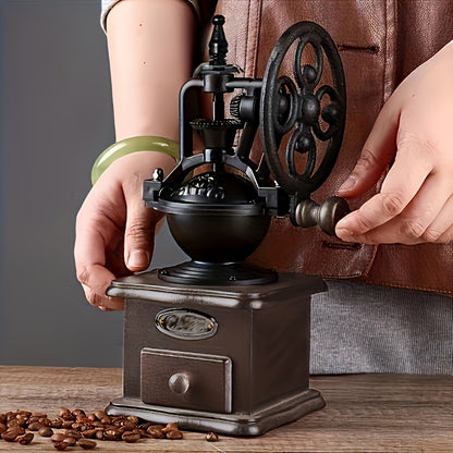 Enjoy The Outdoor Leisure Time And The Elegant Indoor Life. With A Light Luxury And Vintage Style, Experience All The Charm Of A Hand-crank Coffee Machine.