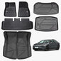 All-Weather TPE Floor Mats For Tesla Model Y 2021-2022 Model 3 2023-2025 - Waterproof, Anti-Slip, Full Coverage Car Floor Liners 6 PCS Set