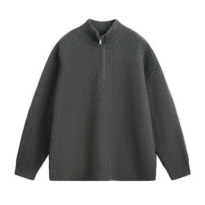 Stand Collar Sweater Men's Imitation Deer Plush