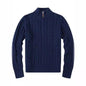 Small Embroidered Men's Sweater Half-height Zip Knitwear Business