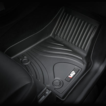 All-Weather TPE Floor Mats For Tesla Model Y 2021-2022 Model 3 2023-2025 - Waterproof, Anti-Slip, Full Coverage Car Floor Liners 6 PCS Set