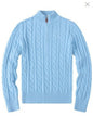 Small Embroidered Men's Sweater Half-height Zip Knitwear Business