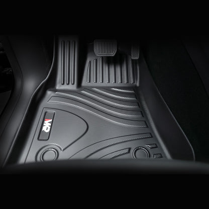 All-Weather TPE Floor Mats For Tesla Model Y 2021-2022 Model 3 2023-2025 - Waterproof, Anti-Slip, Full Coverage Car Floor Liners 6 PCS Set