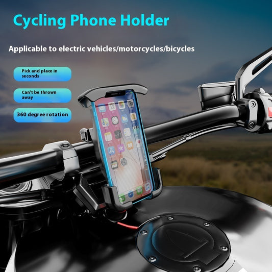 Motorcycle Mobile Phone Holder Car Rearview Mirror Bracket Riding