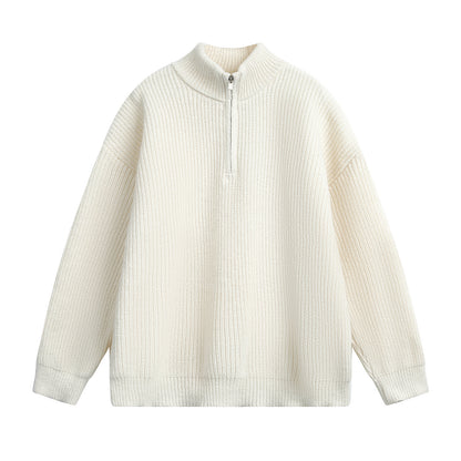 Stand Collar Sweater Men's Imitation Deer Plush