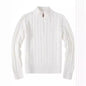 Small Embroidered Men's Sweater Half-height Zip Knitwear Business